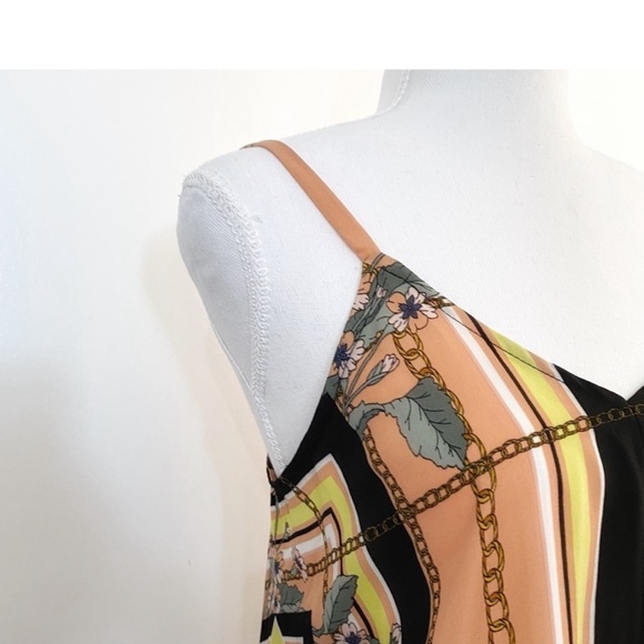 New NANETTE LEPORE COLORFUL
MUTLI PATTERN SLEEVELESS
ASYMMETRICAL MAXI DRESS - Picture 6 of 9